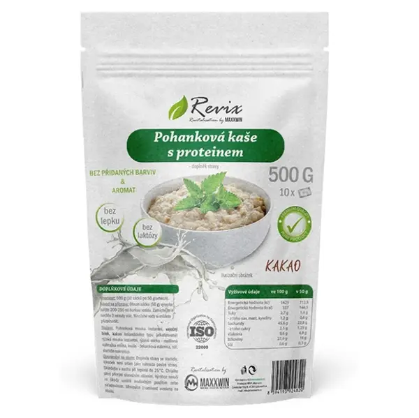 REVIX Pohánková proteínová kaša príchuť kakao 500 g