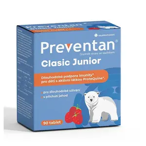 PREVENTAN Clasic junior príchuť jahoda 90 tabliet