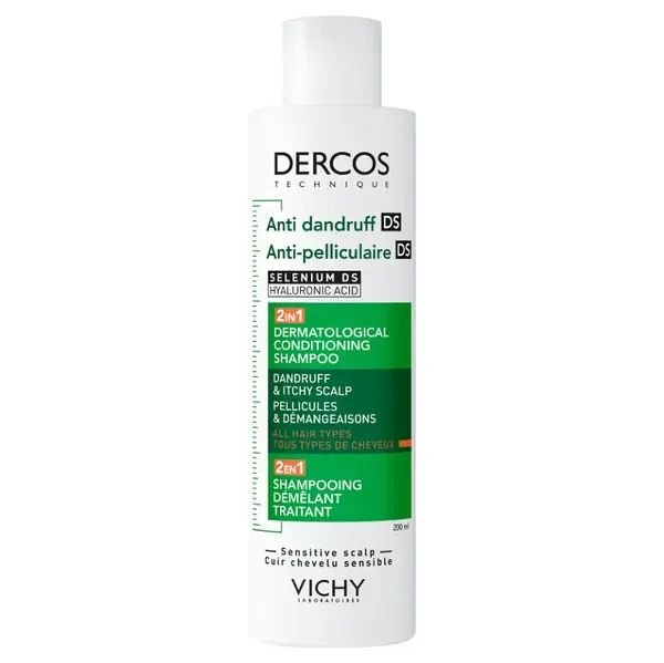 VICHY Dercos 2 v 1 Šampón a kondicionér proti lupinám 200 ml