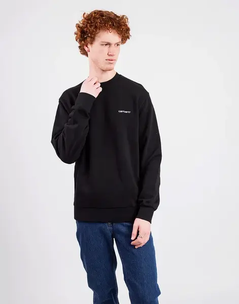 Carhartt WIP Script Embroidery Sweat Black/White L