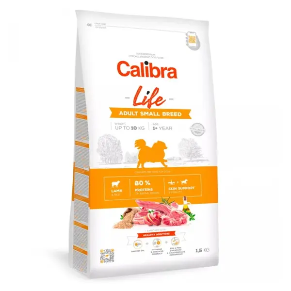 CALIBRA Life Adult Small Breed Lamb pre malé plemená psov 1 ks, Hmotnosť balenia (g): 1,5 kg