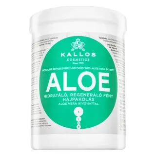 Kallos Aloe Moisture Repair Shine Hair Mask vyživujúca maska pre hebkosť a lesk vlasov 1000 ml