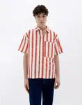 Thinking MU Red Maxi Stripes Kurt Shirt RED L