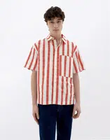 Thinking MU Red Maxi Stripes Kurt Shirt RED L