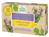 HERBOFIT Herbofitky se šalvějí a vitamínem C 36 pastilek