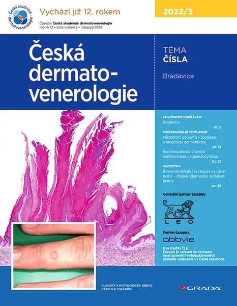E-kniha: Česká dermatovenerologie 2022/3 od Hercogová Třešňák Jana