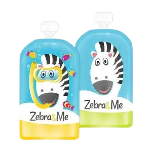 ZEBRA&ME Kapsička na dětskou stravu na opakované použití 2 ks