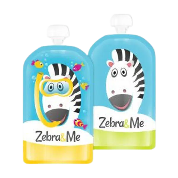 ZEBRA&ME Kapsička na dětskou stravu na opakované použití 2 ks