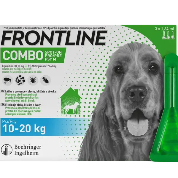 FRONTLINE Combo Spot-On pro psy M (10-20 kg) 3 x 1.34 ml