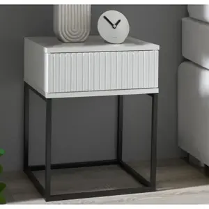 Noční stolek s 1 zásuvkou Marle, bílý