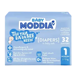 MODDIA BABY Jednorázové plenky 1 Newborn (2–5 kg), 32 ks
