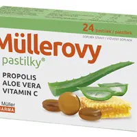 DR.MULLER Müllerovy pastilky s propolisem a Aloe vera 24 ks