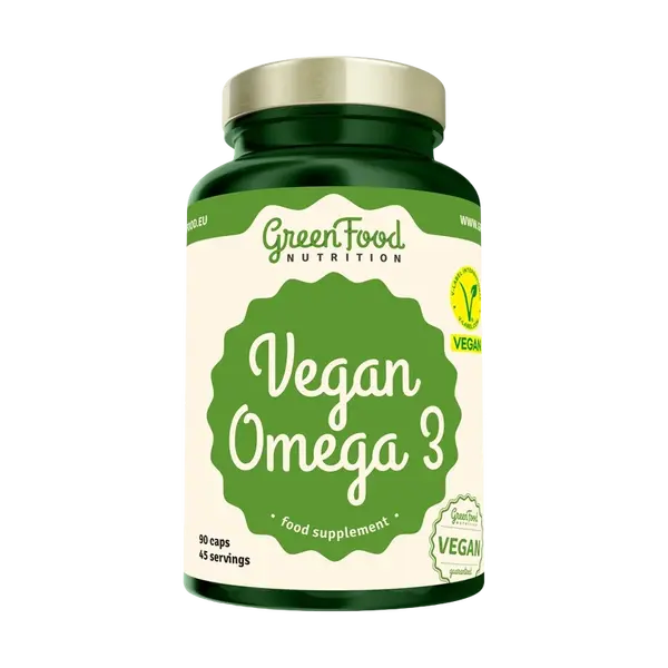 GREENFOOD NUTRITION Vegan Omega 3, 90 kapslí