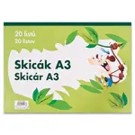 Skicák A3 - 140 g, 20 listů