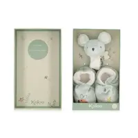 Kaloo Petit Chansons Dárková sada pro miminko Náramek a capáčky s rolničkou Myška
