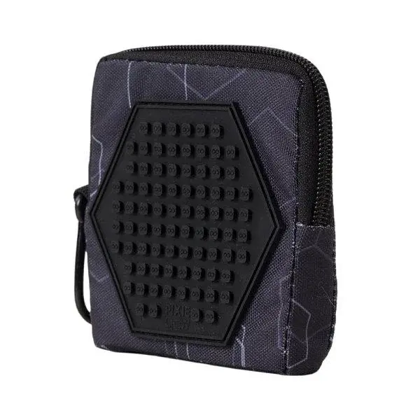 PIXIE CREW Taška čtverec, černá, Hexa, 50 pixelů mix