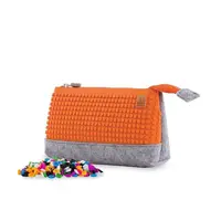 PIXIE CREW velké pouzdro ŠEDÉ/ORANŽOVÉ