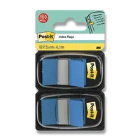 Samolepicí popisovatelné záložky 3M Post-it, 2 x 50 záložek - modré