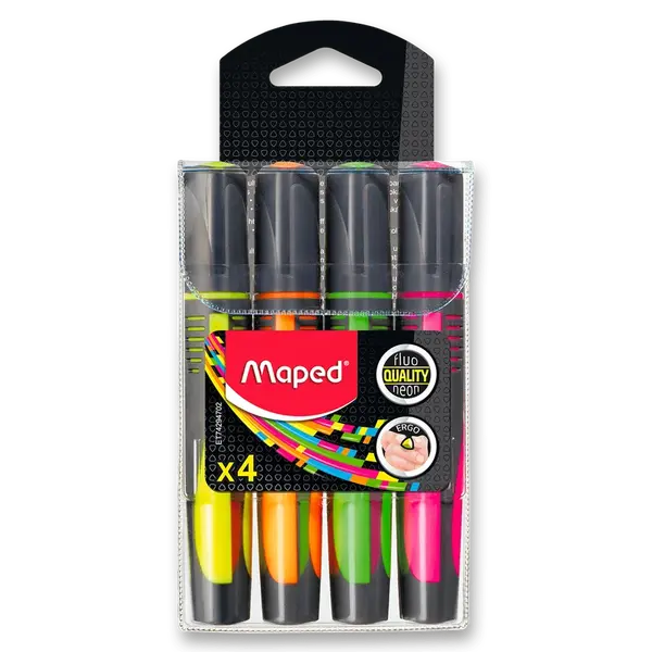 Zvýrazňovač Maped Fluo Peps Max - sada 4 barev