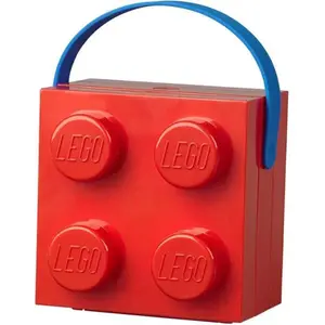 LEGO box s rukojetí - červená