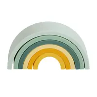 A Little Lovely Company - montessori stohovací duha - zelená a žlutá