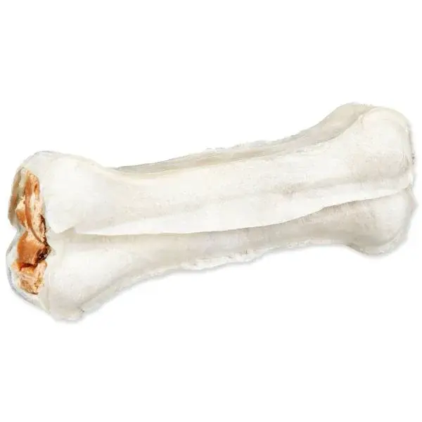 Pochoutka Trixie DentaFun buvolí kůže plněná kachním masem, kost 2ks/70g