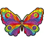 Dřevěné puzzle set Motýl