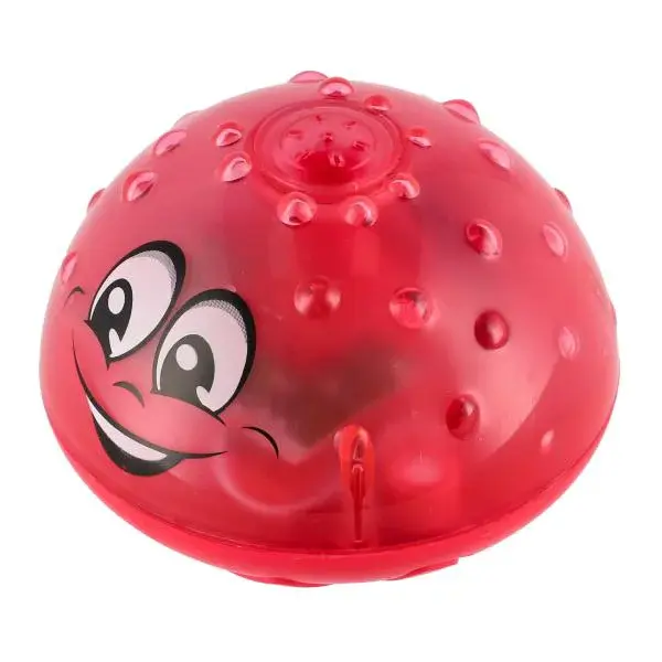 Hračka do vody Fontánka stříkací plast červená na baterie se světlem