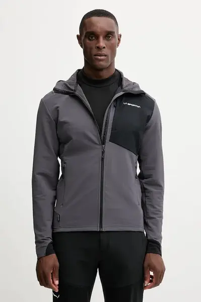 Sportovní bunda LA Sportiva Descender Storm šedá barva, ZASF031