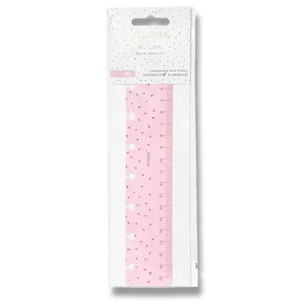 Pravítko/záložka, Confetti - náplň A5 k Notebook Filofax