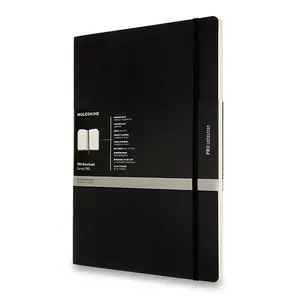 Zápisník Moleskine Professional - měkké desky - A4, černý