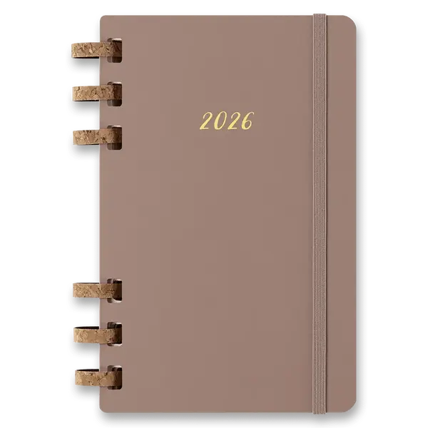 Diář Moleskine Spiral 2026 - tvrdé desky, L, měsíční/týdenní, růžový