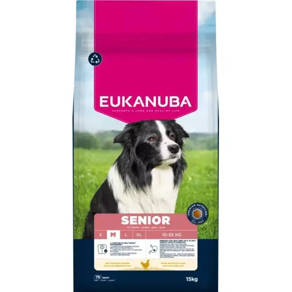 Krmivo EUKANUBA Senior Medium bohaté na čerstvé kuře 15 kg