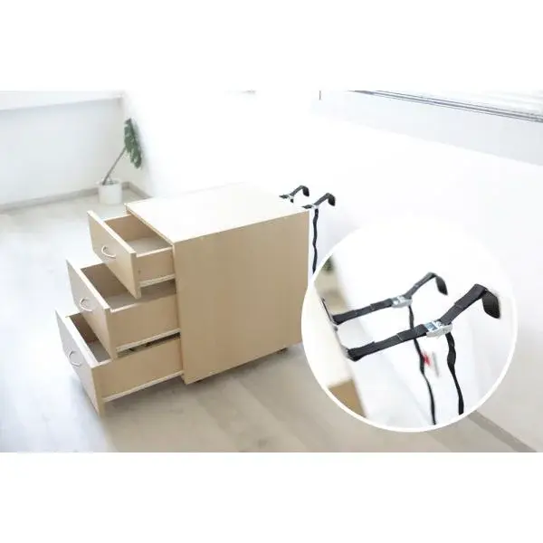 Popruhy proti pádu nábytku, black