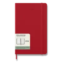 Diář Moleskine 2026 - tvrdé desky, L, týdenní, červený
