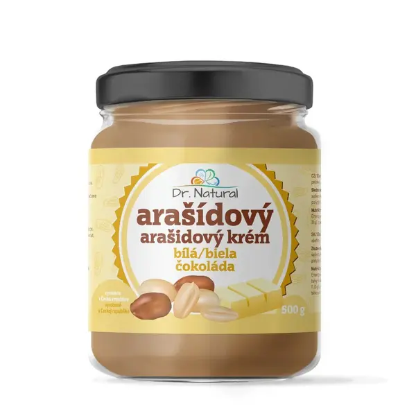 Dr. Natural Arašídový krém s bílou čokoládou 500 g