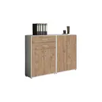 MID.YOU SKŘÍŇ NA ŠANONY, šedá, barvy dubu, 168,8/113,6/33 cm