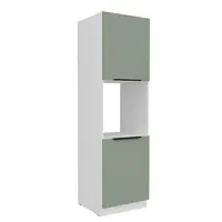 Vysoká skříňka pro vestavnou troubu Aria 60 DP-210 2F Barva korpusu: Bílá, Barva dvířek: SA - Aquamarine AFM