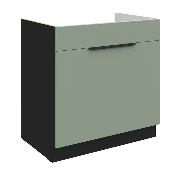 Spodní skříňka pod dřez Aria 80 ZL 1S BB - Premium Box Barva korpusu: Dub artisan, Barva dvířek: BL - Black AFM