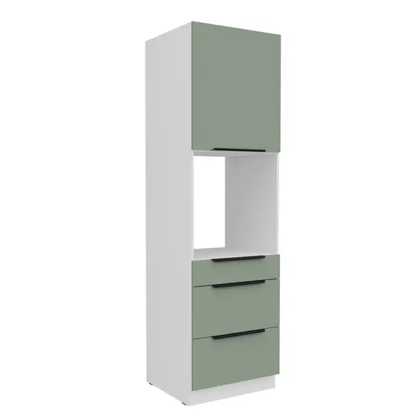 Vysoká skříňka pro vestavnou troubu Aria 60 DPS-210 3S 1F - Premium Box Barva korpusu: Bílá, Barva dvířek: SA - Aquamarine AFM