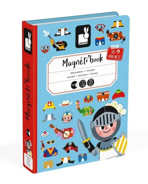 Magnetická kniha - skladačka Obliekanie Chlapci