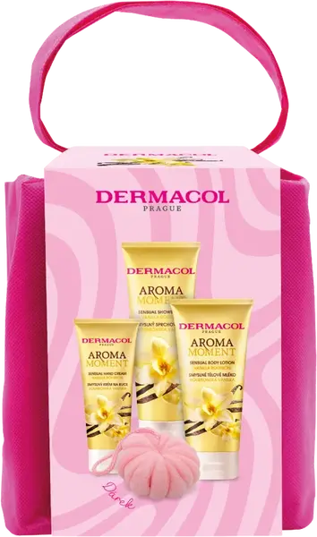 DERMACOL darčekový balíček Aróma moment Vanilka + hubka