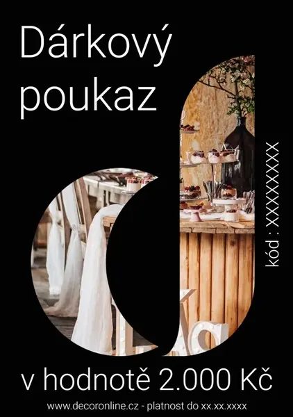 Dárkový poukaz v hodnotě 2.000 Kč