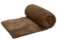 Tmavě hnědá mikroplyšová deka VIOLET, 200x230 cm