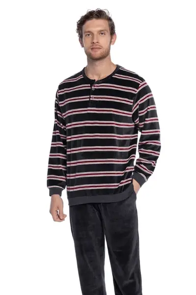 Teplé pánské pyžamo ARLINDO 3XL Hnědá