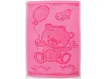 Dětský ručník BEBÉ medvídek růžový 30x50 cm