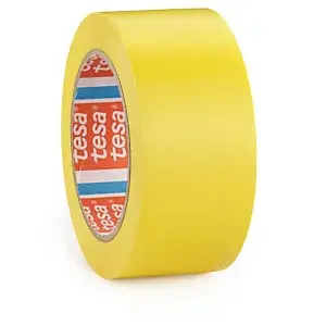 6 x Jednobarevná značkovací PVC páska, ŽLUTÁ, 50mm, návin 33m, tloušťka 150µm | TESA