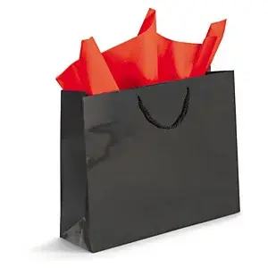 25 x Dárkové tašky z lesklého papíru černé 550x450x150 mm