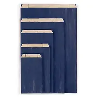 250 x Papírové sáčky, modré 120 x 45 x 190 mm