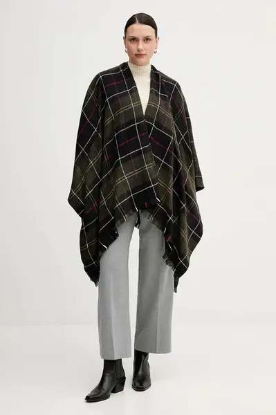 Pončo Barbour zelená barva, LSC0184